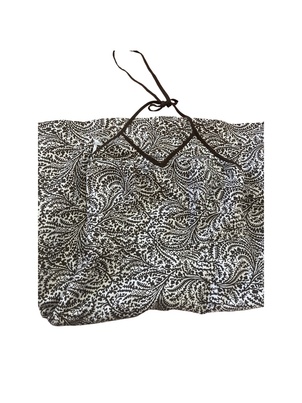 Ann Taylor Brown and White Paisley Dress